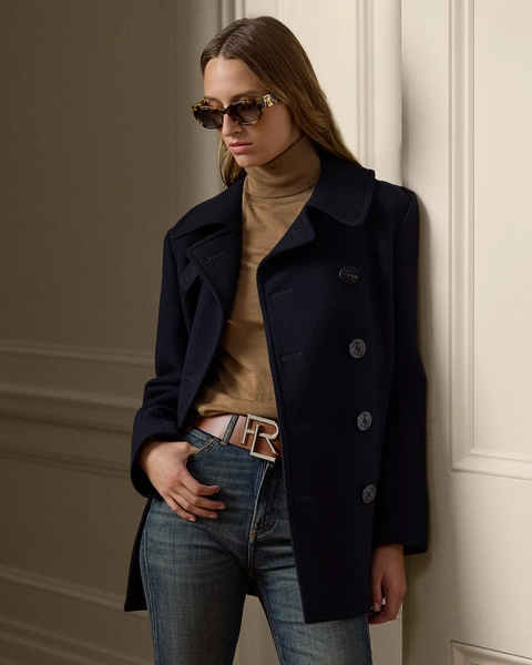 Logan Double-Faced Wool-Cashmere Peacoat