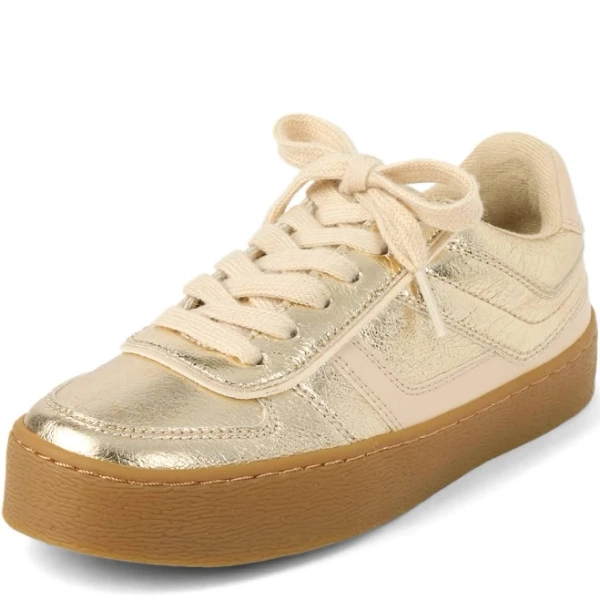 The Children's Place Girls Metallic Platform Low Top Sneakers
