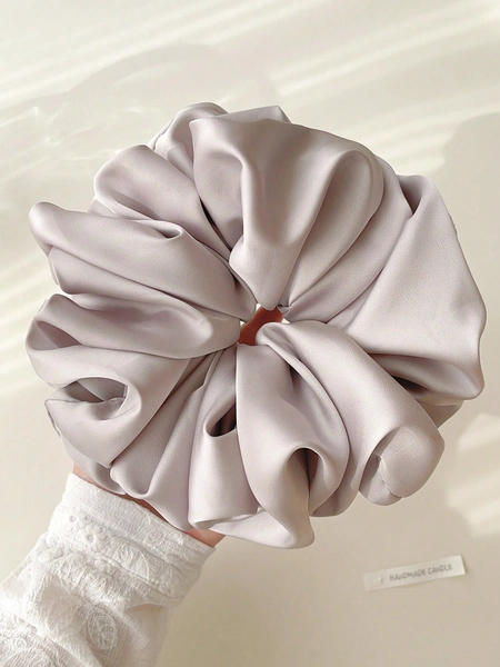 1pc Extra Large Size Silky Soft, High Elastic, Luxurious And Comfortable Scrunchie Ponytail Holder, Fashionable And Versatile For Women Scrunchies Hair Ties Scrunchy Hair Ties, Casual Hair Accessories Head Accessories Elastic Band Hair Rubber Bands