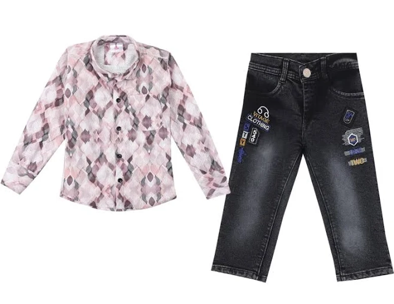Trendia Boys Polyster Printed Straight Clothing Set