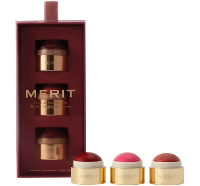 Merit The Mini Flush Blush Balm Trio