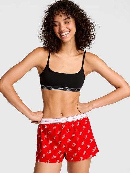 Flannel Boxy Pajama Shorts