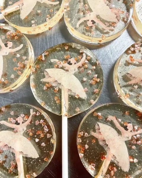 3 Sparkling Vintage Ballerina Lollipops