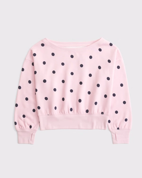 off-the-shoulder sweatshirt
