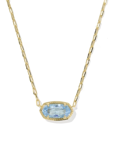 Elisa Luxe Gold Short Pendant Necklace 