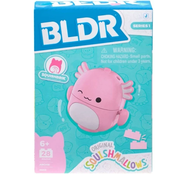 Squishmallows Archie The Axolotl Building Block Buildable Figure