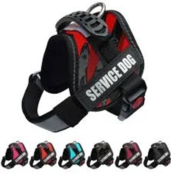 ALBCORP Reflective Service Dog Vest Harness -XXS to XL, Red Camo - XS 16.5''- 20.5'' Girth / Red Camo