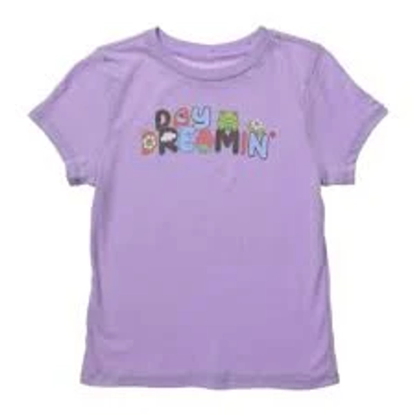 Five Below Juniors' Day Dreamin Graphic Tee, Large - Light Pastel Purple