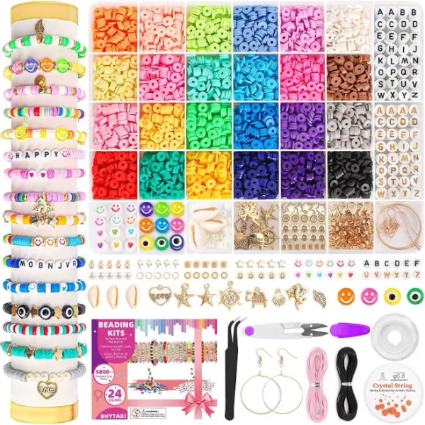 5800 Pcs Clay Beads Bracelet Making Kit