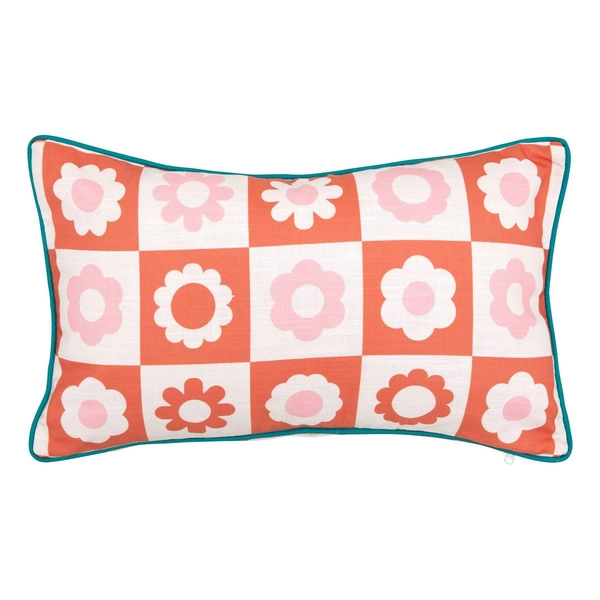 Coussin d'extérieur motif fleurs 30x50cm CHA CHA POP