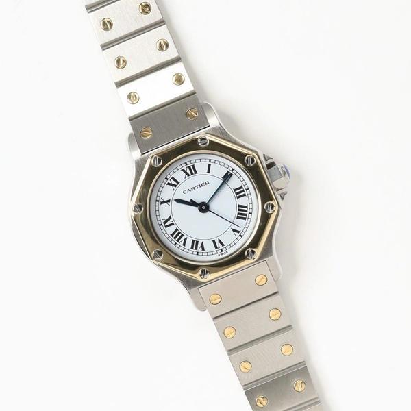  Vintage Cartier Santos Octagon 25mm Watch - A Retro Tale - One Size