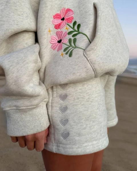 "Lover" Sweat Shorts in Heather Gray - Dandy Worldwide Official Site