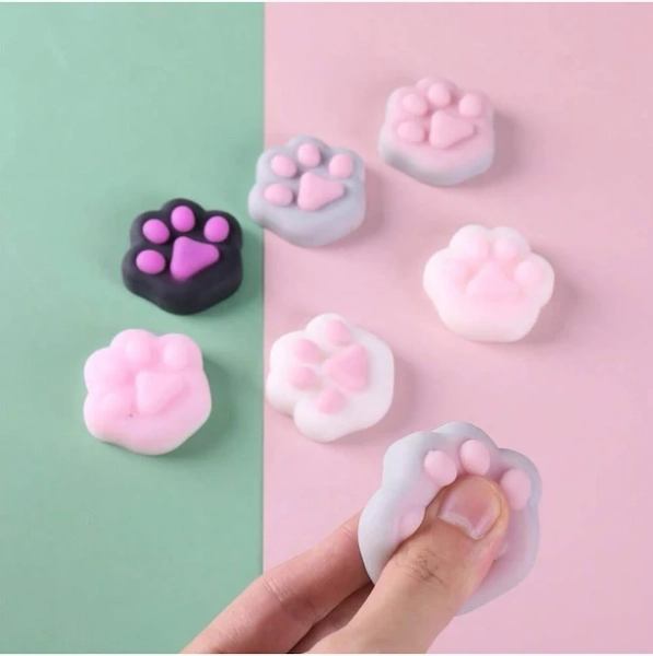 1/2/6/12/24pcs Cat Paw Mochi Squishy Toys, Mini Stress Relief Cute Squishies, Suitable For Children Party Favors, Gift Bag Fillers, Easter Basket