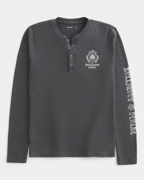 Hollywood Graphic Thermal Henley