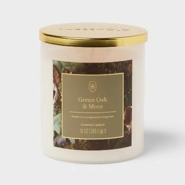 Threshold Lidded Green Oak and Moss Jar Candle