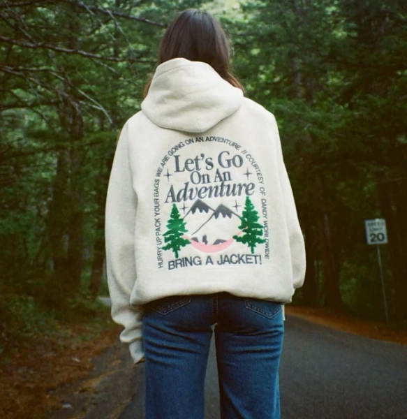 Dandy Worldwide Let's Go On An Adventure Oversized Lux Hoodie