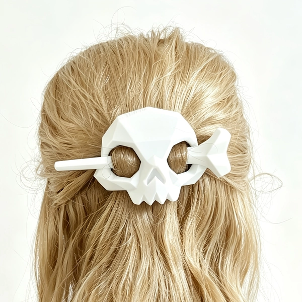 Halloween Gothic Skull/Hollow Skeleton Hair Pin/Stick Punk Barrette for Women/Cosplay Party Hair Additions