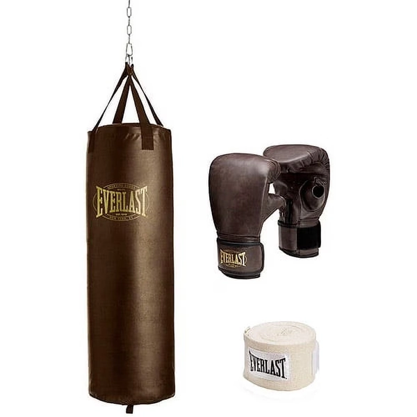 Everlast 100 lb Vintage Heavy Bag Boxing Kit. - Walmart.com
