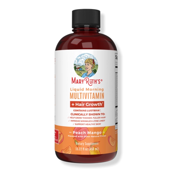 Liquid Morning Multivitamin + Hair Growth Peach Mango - 15.22 oz
