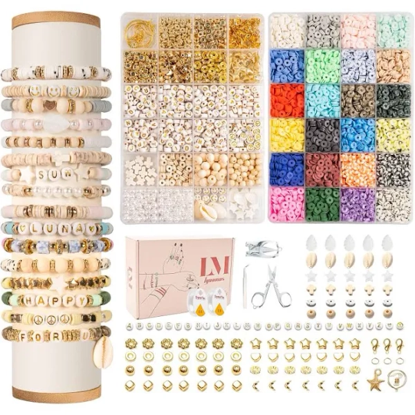 lynnmos Heishi Disc Beads Bracelet Making Kit