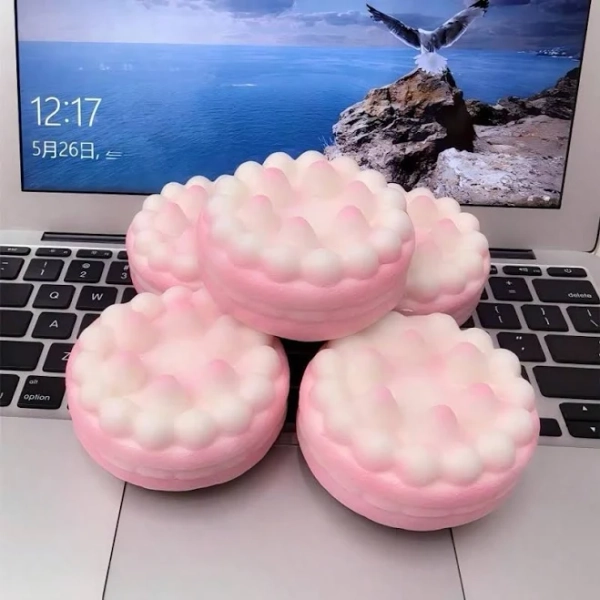 1pc 2026 New Original Strawberry Cream Cake Slow Rising Soft Squishy Toy, Stress Relief Toy, Perfect Gift For Birthday, Holiday, Halloween, Christmas,