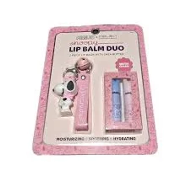 Snoopy And Celavi Lip Balm Duo With Keychain