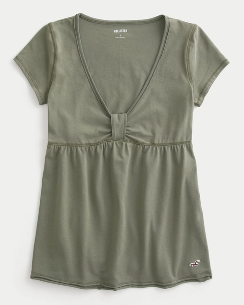 Easy Short-Sleeve Babydoll Top