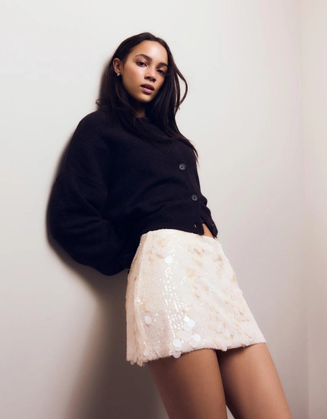 Sequin mini skirt
