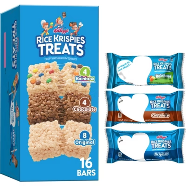 Rice Krispies Treats Crispy Marshmallow Squares Variety Pack Kids Snacks - 12.1oz/16ct