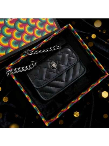 Kurt 1 Geiger 2025New Mini Crossbody Bag, Shiny And Versatile Chain Single-Shoulder French Genuine Version, Crossbody Bag, Single-Shoulder Bag.Suitable For Use In Winter. Suitable As A Gift To Give To Others.Crossbody Bags For Women.Christmas Gifts.Gifts For Women.Purses And Bags Women.Bolsas Elegantes Para Mujer.Carteras.