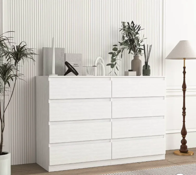 Resenkos Modern Mid Century 6 Drawer Wide Dressers Chests for Bedroom, Chest of Drawer Organizer