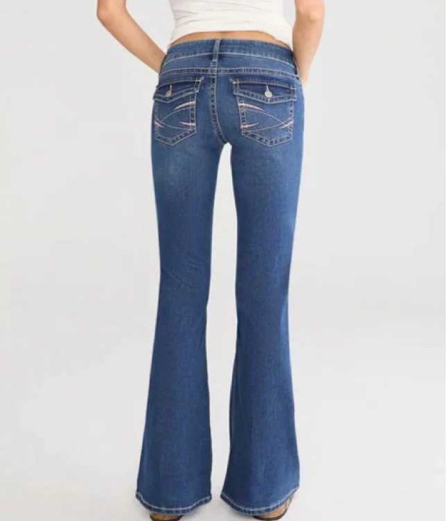 JeansSuper Low-Rise Flare Pocket Stitch JeanSuper Low-Rise Flare Pocket Stitch Jean
