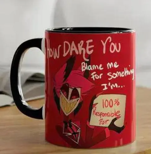 Alastor-inspired 'How dare you' mug, How Dare You Blame Me For Something Alastor Mug, Alastor Hazbin Hotel Mug, Charming and Witty Drinkware - Alastor funny Mug Ceramic Cup