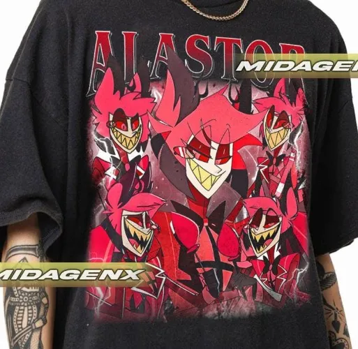 Limited Alastor Hazbin Hotel Vintage T-Shirt, Gift For Women and Man Unisex T-Shirt AL02
