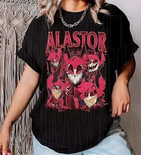 Alastor Hazbin Hotel UNISEX T-shirt, Alastor Shirt, Hazbin Hotel Shirt, Radio Demon Shirt, Alastor Merchandise, Cherri Bomb Shirt
