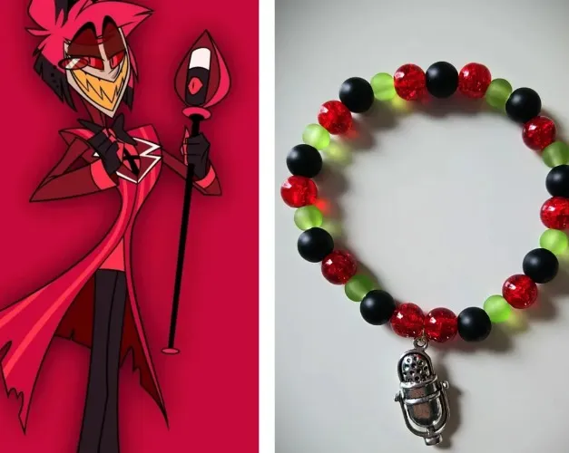Hazbin Hotel Alastor Radio Demon Gemstone Bracelet