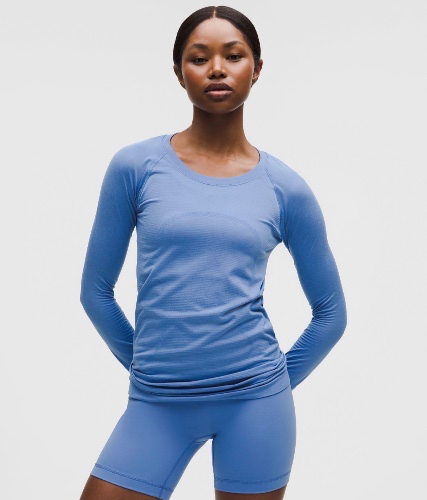 Swiftly Tech Long-Sleeve Shirt 2.0 *Hip Length - Hawaiian Blue/Hawaiian Blue - 20