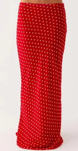 Bendita Maxi Skirt - Red Polka Dot