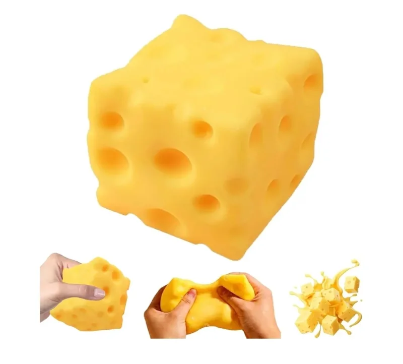 Sensory Cheese Block Slow Rise Squishy, Soft Silicone Fidget for Adults, Stretchy Decompression Tool for Relaxation（6cm/2.4in） : Amazon.ca: Toys & Games