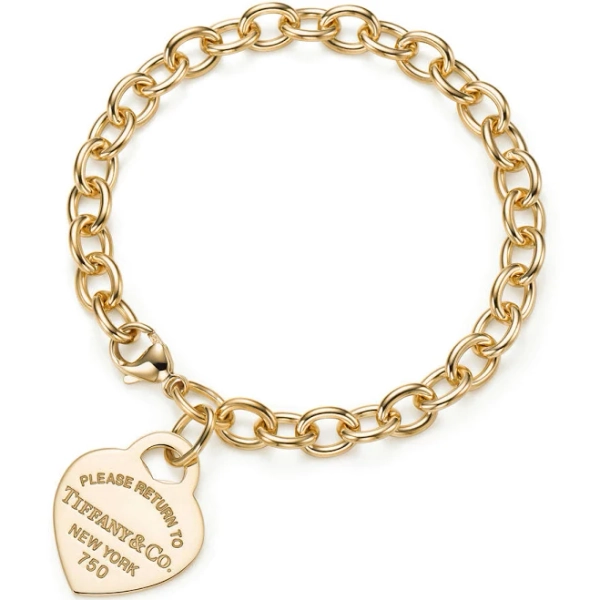 Tiffany Heart Tag Bracelet in Yellow Gold