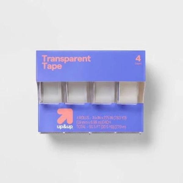 up&up Transparent Tape 4ct