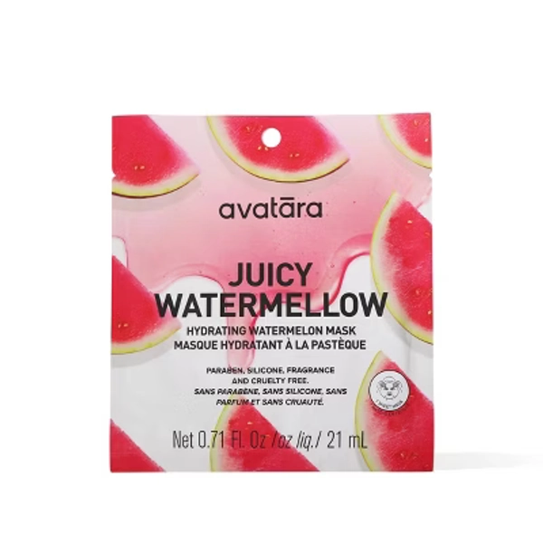 Avatara Watermellow Hydrating Mask - 0.71 fl oz: Paraben-Free, Petroleum-Free, Phthalate-Free, For Dry Skin