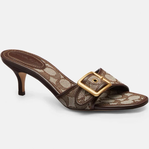 Coach Women's Margot Signature Jacquard Slide Sandals