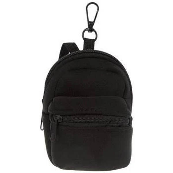 Black Mini Backpack Keychain