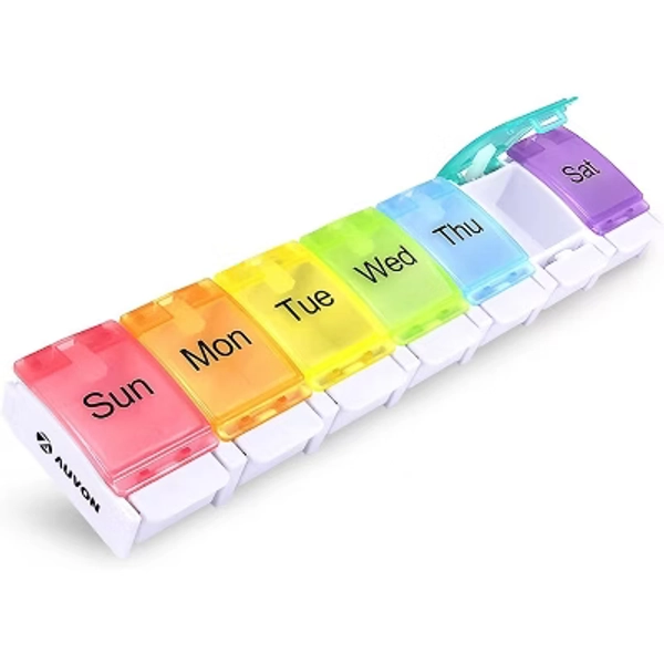 Maison Products Weekly Pill Organizer with Spring-Open Design for Easy Medication Management​ - 1pk