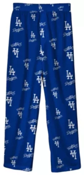 MLB Team Apparel Youth Los Angeles Dodgers Royal Sleep Pants