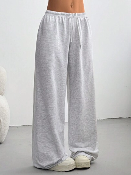 SHEIN EZwear Women's Summer Simple Front Tie Loose Sweatpants, Casual Daily Wear Graduation,Back To School Outfits,Graduation,Teacher Outfits For Women,Back To School
