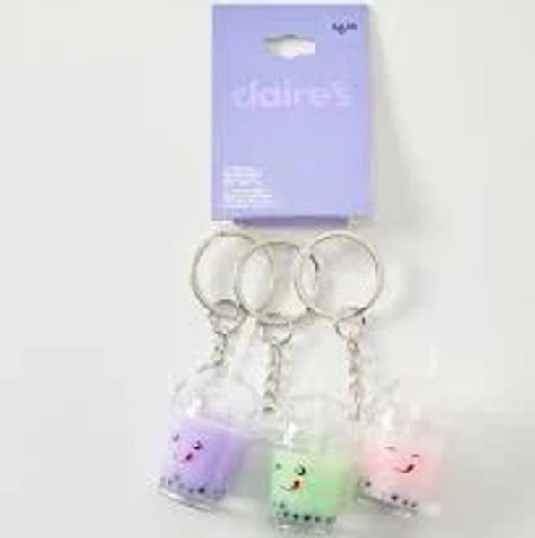 Claire's Best Friend Bubble Tea Keyrings - Purple, Green & Pink