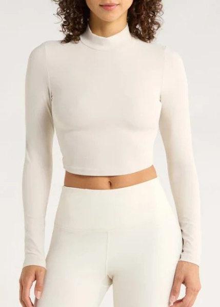 MPG Women's Cloud Open Back Long Sleeve Crop Top