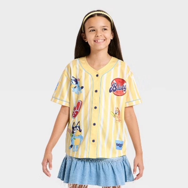Girls' Bluey Bingo Softball Jersey - Yellow XL